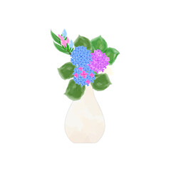 WATERCOLOR HYDRANGEA FLOWER DESIGN ON UNIQUE