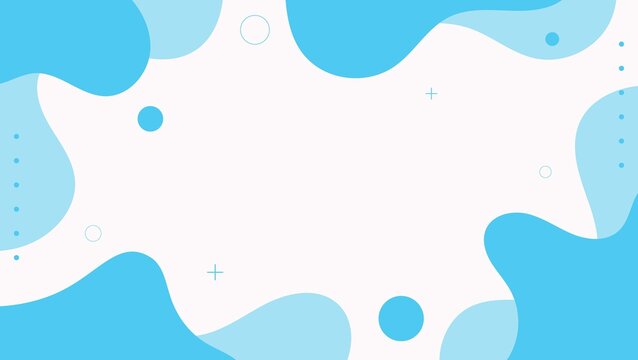 Blue Abstract Flat Geometric Liquid Shapes Background. Can Be Used For Motion, Banner, Frame Or Presentation.