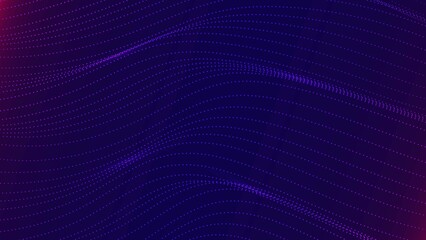 Abstract Glowing Particles Design In Purple Background