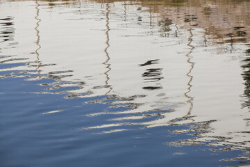 Ondulaciones en el agua.
