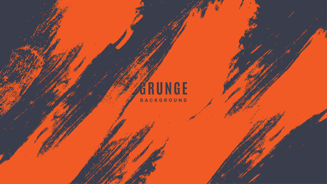 Minimal Abstract Orange Grunge Scratch Background Template 