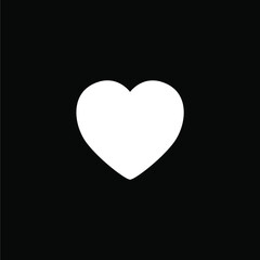 black and white love icon