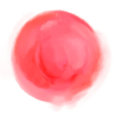 Abstract pink watercolor splash on white background. Pastel color for banner, decoration, brush stroke.