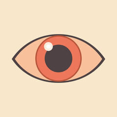 Eye. All-seeing eye. Print for T-shirts, decorative pillows, pink design. 