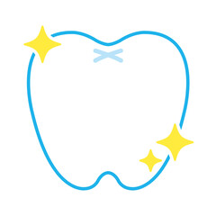 健康的に白く輝く歯のイラスト