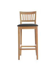 Stylish bar stool isolated on white. Interior element