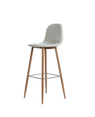 Stylish bar stool isolated on white. Interior element