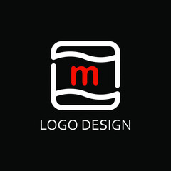 Letter m for logo company design
