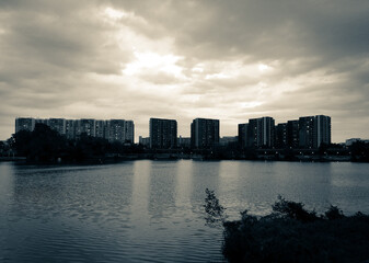 Obraz premium Lake skyline