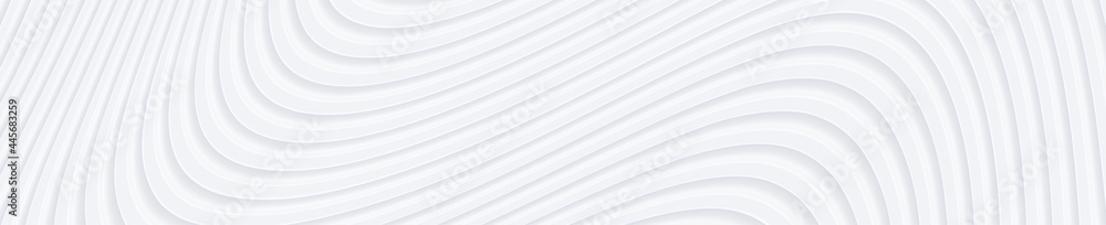 Poster 3d white wavy background for business presentation. abstract gray stripes elegant pattern. minimalis