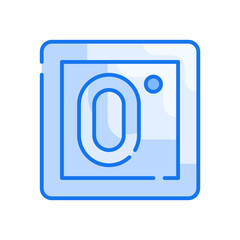 Zero point vector Blue colours icon style illustration. EPS 10 file