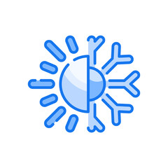Heating vector Blue colours icon style illustration. EPS 10 file