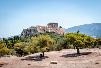 Tuinposter View of the Acropolis of Athens. Photo taken from the Pnyx, the historic hill in the centre of the city. © Apostolis Giontzis
