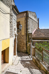 An alley between the houses of Torrecuso, an old town in the province of Benevento, Italy