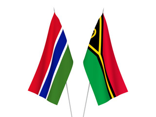 Republic of Gambia and Republic of Vanuatu flags