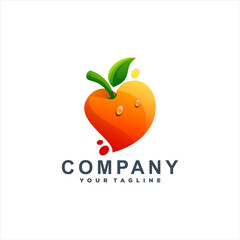 orange color gradient logo design