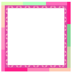 추상적인 패턴과 여러 색상의 사각 프레임