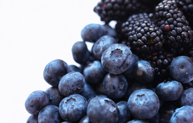 blueberries on the table