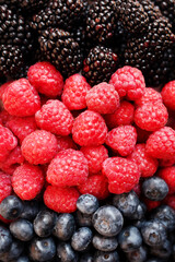 raspberries and blackberries