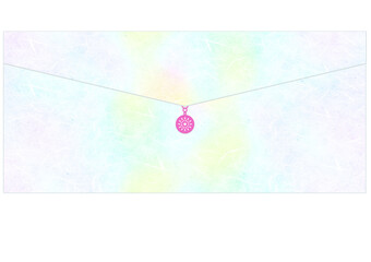 한지 배경의 봉투 이미지