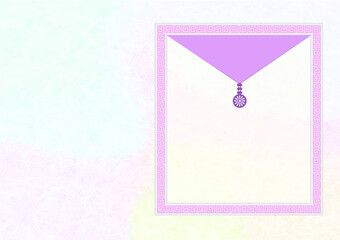 한지배경에 봉투 이미지