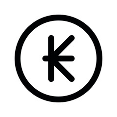 Illustration vector graphic icon of Laos Kip currency. Line style icon. Vector illustration isolated on white background. Perfect for website or application design.