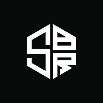 SBR logo SBR icon SBR vector SBR monogram SBR letter SBR minimalist SBR triangle SBR hexagon Circle Unique modern flat abstract logo design 