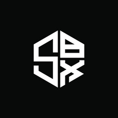 SBX logo SBX icon SBX vector SBX monogram SBX letter SBX minimalist SBX triangle SBX hexagon Circle Unique modern flat abstract logo design 