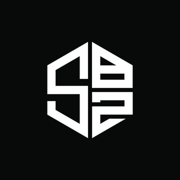 SBZ logo SBZ icon SBZ vector SBZ monogram SBZ letter SBZ minimalist SBZ triangle SBZ hexagon Circle Unique modern flat abstract logo design 
