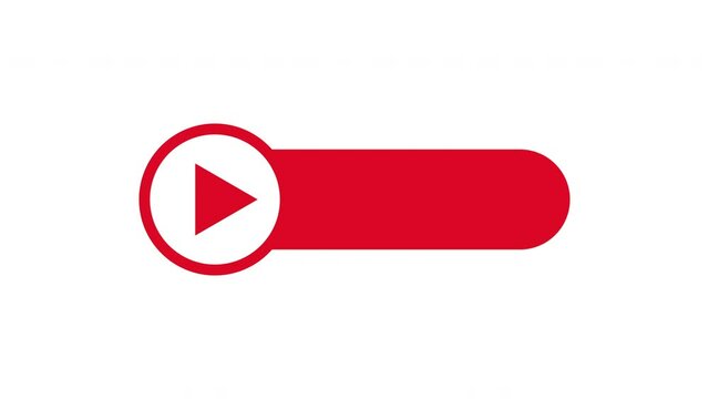 Live streaming icon flat design style with red play button animation