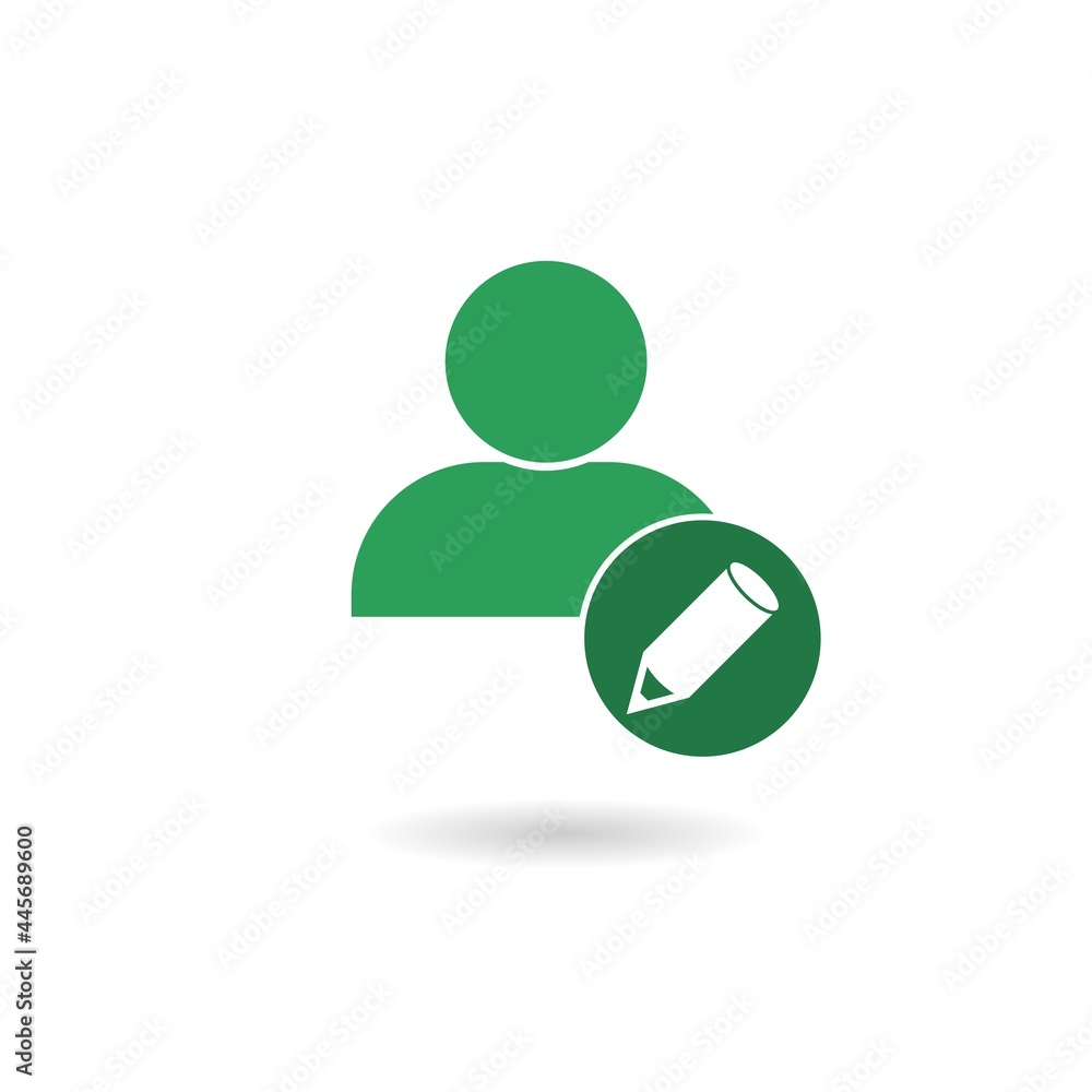 Poster edit user icon with shadow