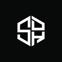 SDH logo SDH icon SDH vector SDH monogram SDH letter SDH minimalist SDH triangle SDH hexagon Circle Unique modern flat abstract logo design 