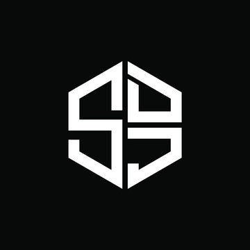 SDJ logo SDJ icon SDJ vector SDJ monogram SDJ letter SDJ minimalist SDJ triangle SDJ hexagon Circle Unique modern flat abstract logo design 