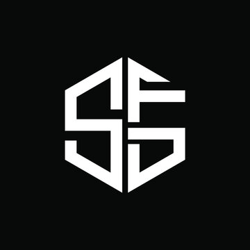 SFD logo SFD icon SFD vector SFD monogram SFD letter SFD minimalist SFD triangle SFD hexagon Circle Unique modern flat abstract logo design 