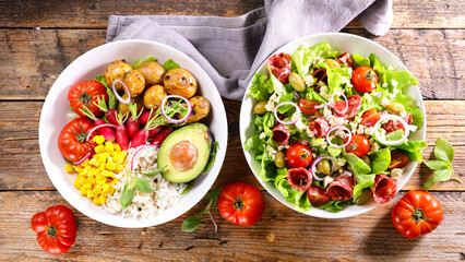 vegetable salad in bowl- buddha bowl