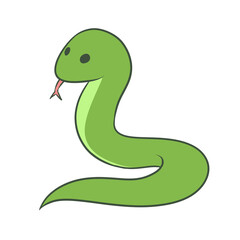 An image of a snake representing S in English