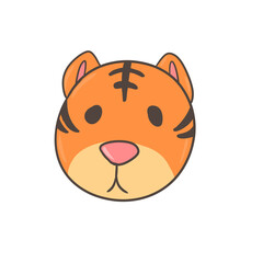 An image of a tiger representing T in English