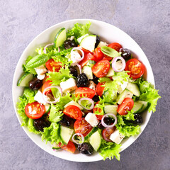 bowl of fresh vegetables salad