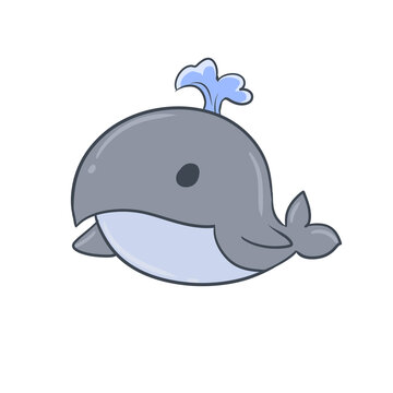 An image of a whale representing W in English