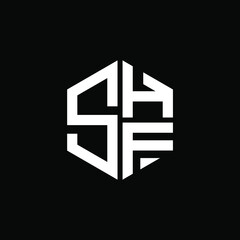 SHF logo SHF icon SHF vector SHF monogram SHF letter SHF minimalist SHF triangle SHF hexagon Circle Unique modern flat abstract logo design 