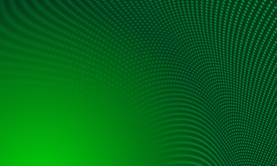 Abstract. Digital wavy doted green background. Technology concept. vector.