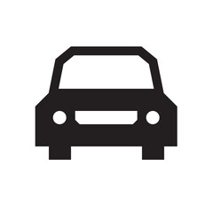 Car parking sign symbol, front view car icon