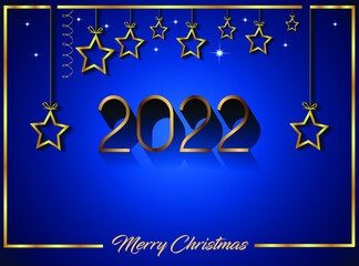2022 Merry Christmas background. 