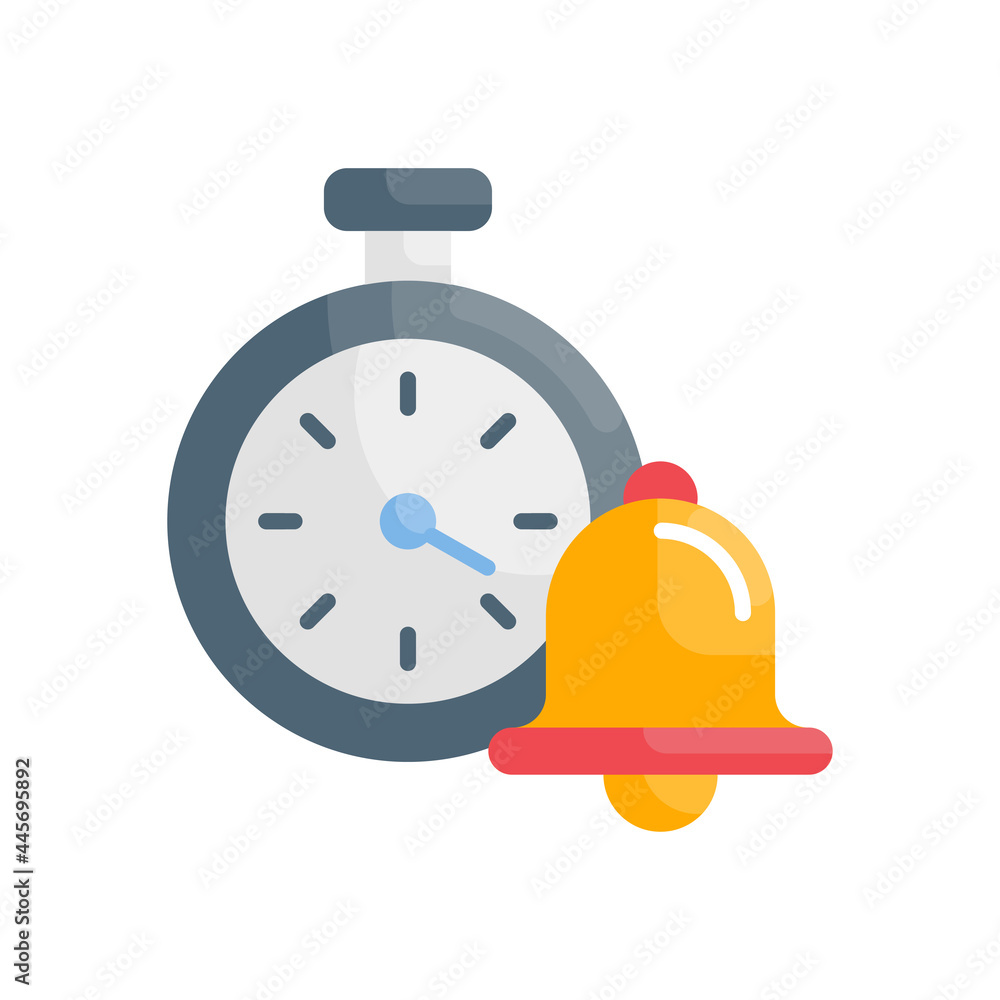 Poster timer vector flat icon style illustration. eps 10 file