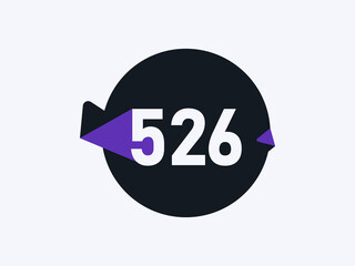 Number 526 logo icon design vector image