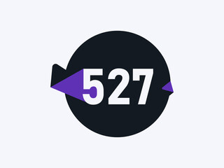 Number 527 logo icon design vector image