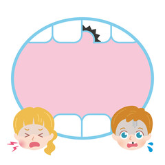 口と歯のフレーム（西洋人）