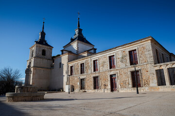 Fototapeta premium Church of San Francisco Javier. It was built between 1709 and 1713, and is in Nuevo Baztan, a small city in the province of Madrid, Spain.