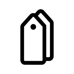 Illustration vector graphic of price tag icon. Line style icon. Vector illustration isolated on white background. Perfect for website or application design.