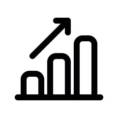 Illustration vector graphic of profit icon. Line style icon. Vector illustration isolated on white background. Perfect for website or application design.